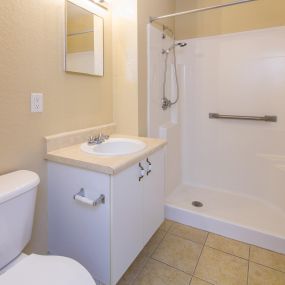 Large private bathrooms for each unit