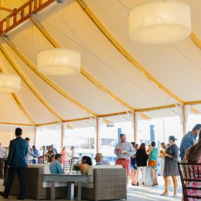 Inside the tent at The Bohlin