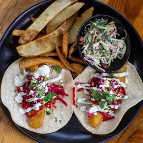 Brewpub tacos from Brickyard Hollow in Yarmouth Maine