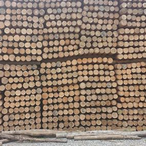 At Precision Post we produce round, pressure-treated, yellow pine wood fence posts.