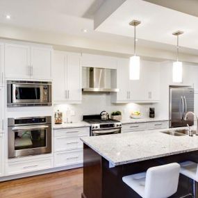 Brighten up your kitchen with sparkling white cabinets!