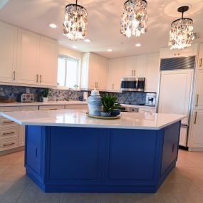 Try adding a pop of color to your kitchen or bathroom! Our custom color finishes are sure to change the look of you home!
