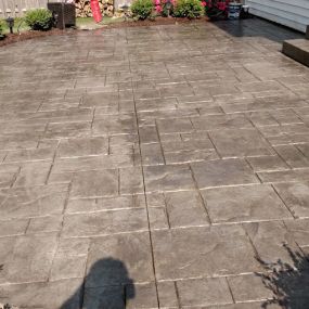 Completed stamped concrete patio