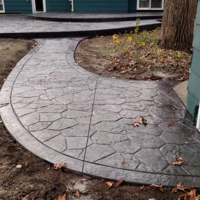 Stamped Concrete Entryway