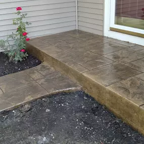 Dave's stamped concrete steps