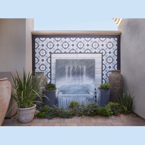 Home exterior design, Cementine Posa 3 Porcelain Outside Fountain