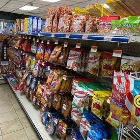 Large snack selection