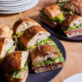 Catering options: fresh-made sandwiches