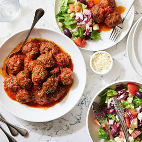 Catering options: house-made meatballs, fresh salads and more