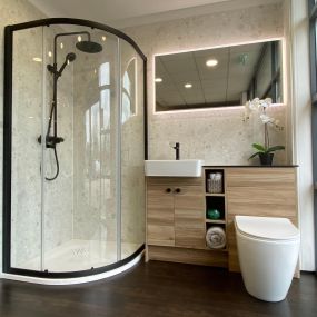 Shower Enclosure with fitted furniture