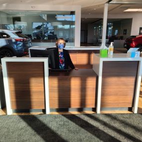 Inside the showroom at Russ Darrow Mazda of Madison.