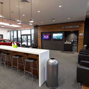 The service department at Russ Darrow Mazda of Madison.