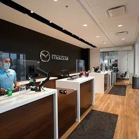 The service department at Russ Darrow Mazda of Madison.