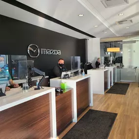 The service department at Russ Darrow Mazda of Madison.