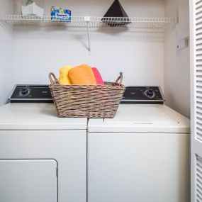 Laundry with full size washer / dryer