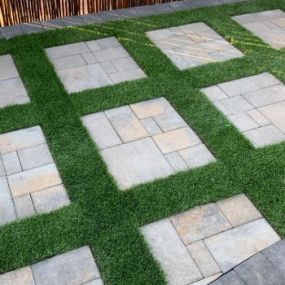 Pavers & New Artificial Grass