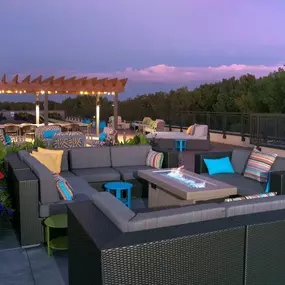 Posh Lounge Area On Roof
