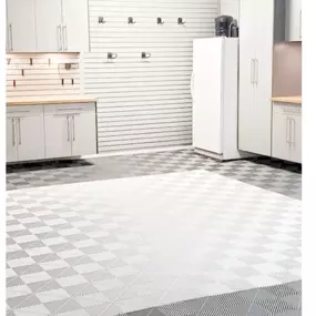 Durable meets stylish with our PremierTrax tiles for your garage flooring!