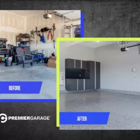 Garage glow up! We can take a space from cluttered chaos to sleek sophistication in no time.