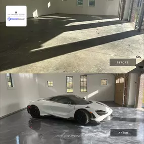 Garage Goals! ????✨  From dull concrete to a sleek, high-gloss finish - this epoxy floor upgrade takes luxury to the next level. A perfect match for a dream car! ????Durable ????Easy to clean ????Stunning design  ???? Ready to upgrade your garage? Contact Premier Garage today!