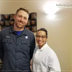 Photo with Patient - Bellevue Park Dental Family Cosmetic Implants Invisalign Braces