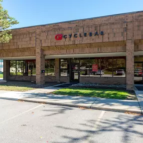 The exterior view of CycleBar Beachwood.