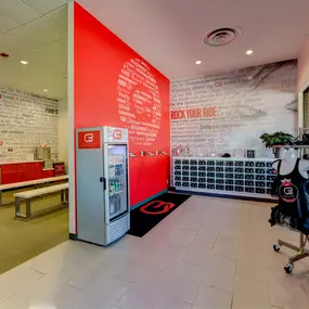 Check-in area at CycleBar Beachwood.