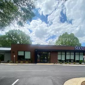 Outside view of the State Employees' Credit Union Raleigh-Village District branch