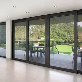 Beautiful stacking sliding glass door