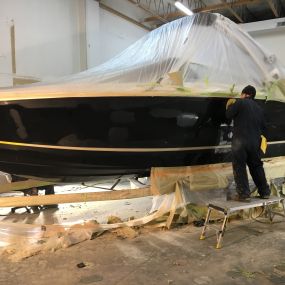 Recreation Repair. This was a boat that needed some good fiberglass and gelcoat repair done.