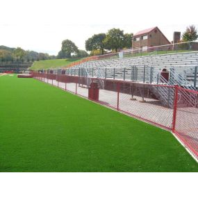 Red Coated Chain Link Fence