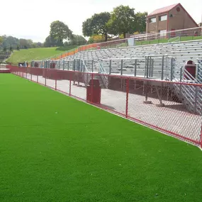 Red Coated Chain Link Fence