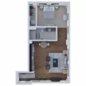 Brix Apartment Lofts Floor Plan Style 04, One Bedroom One Bath Apartment in Milwaukee Wisconsin