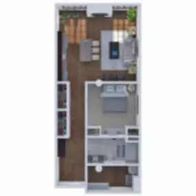 Brix Apartment Lofts Floor Plan Style 09, One Bedroom One Bath Apartment in Milwaukee Wisconsin