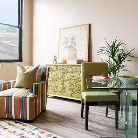 Brix Apartment Lofts One Bedroom Dining Area with natural light