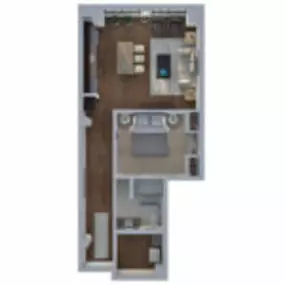 Brix Apartment Lofts Floor Plan Style 05, One Bedroom One Bath Apartment in Milwaukee Wisconsin