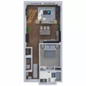 Brix Apartment Lofts Floor Plan Style 07A, One Bedroom One Bath Apartment in Milwaukee Wisconsin