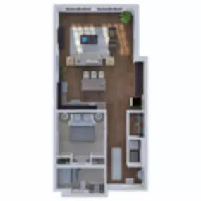 Brix Apartment Lofts Floor Plan Style 08, One Bedroom One Bath Apartment in Milwaukee Wisconsin