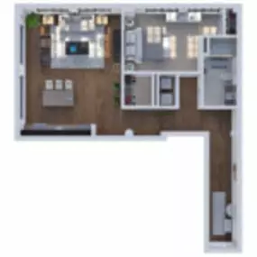 Brix Apartment Lofts Floor Plan Style 12, One Bedroom One Bath Apartment in Milwaukee Wisconsin