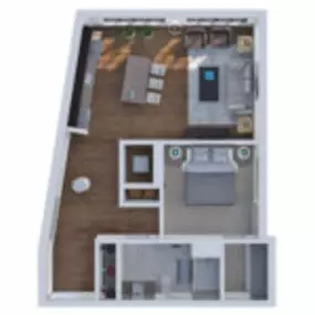 Brix Apartment Lofts Floor Plan Style 06, One Bedroom One Bath Apartment in Milwaukee Wisconsin