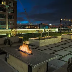 Brix Apartments Roof top View in the evening