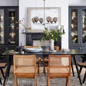 Graphite Display Cabinets in a Dining Room