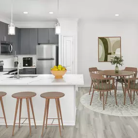 Kitchen and dining room at Camden LaVina apartments in Orlando, FL