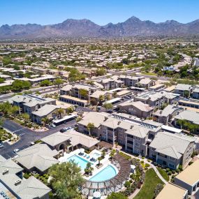 Aerial view mcdowell mountains view