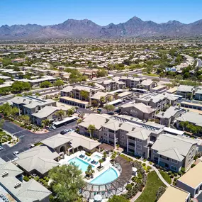 Aerial view mcdowell mountains view