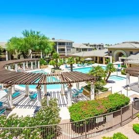 Swimming pool balcony view