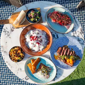 Patio dining at Serea, a Coronado Island restaurant.