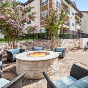 Poolside firepit at Camden La Frontera