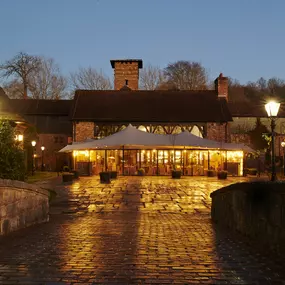 The Barn exterior at night