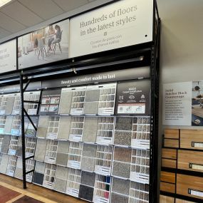 Interior of LL Flooring #1288 - Somersworth | Butcher Block and Carpet